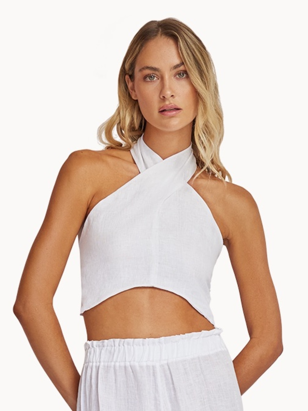 ☀️ PQ Swim Water Lily Linen Halter Top  ☀️